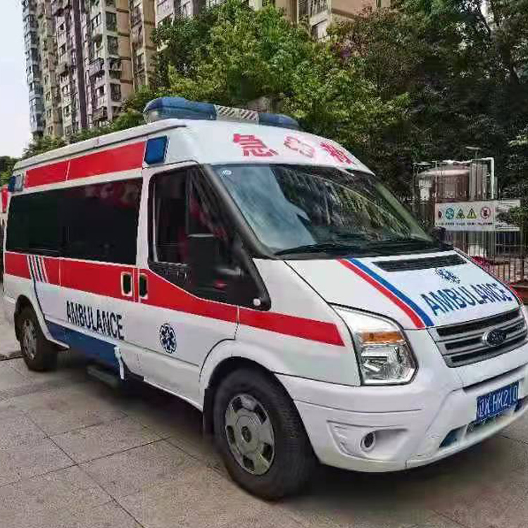 安居长途救护车护送病人返乡